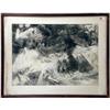 Image 1 : A FRAMED ABSTRACT WATERCOLOR
