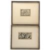 Image 1 : TWO FRAMED MONOCHROMATIC ABSTRACT ETCHINGS BY RALPH ROSENBORG