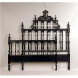 A SPANISH COLONIAL-STYLE "REREDO-SCREEN" BEDSTEAD