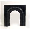 Image 1 : A BLACK-PAINTED CAST STEEL FIREPLACE SURROUND