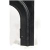 Image 2 : A BLACK-PAINTED CAST STEEL FIREPLACE SURROUND