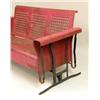 Image 2 : A VINTAGE RED-PAINTED METAL PORCH SWING GLIDER