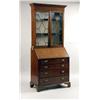 Image 1 : A GEORGE III INLAID MAHOGANY DESK-AND-BOOKCASE