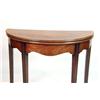 Image 2 : A GEORGE III INLAID MAHOGANY DEMI-LUNE GAMES TABLE