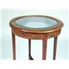 Image 2 : A GEORGE III-STYLE PAINT-DECORATED SATINWOOD VITRINE TABLE