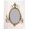 Image 1 : A LOUIS XVI-STYLE GILTWOOD MIRROR AND CANDLEHOLDER