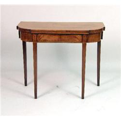 THE RICE-BREWSTER FAMILY FEDERAL INLAID MAHOGANY GAMES TABLE