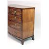 Image 2 : A GEORGE III INLAID AND FIGURED MAHOGANY BOWFRONT CHEST OF DRAWERS