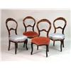Image 1 : A SET OF FOUR VICTORIAN CARVED ROSEWOOD DINING CHAIRS
