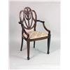 Image 2 : A PAIR OF GEORGE III-STYLE CARVED MAHOGANY ARMCHAIRS