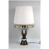 Image 2 : AN ORNATELY-PAINTED AMETHYST GLASS LAMP