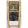 Image 1 : AN EMPIRE GILTWOOD AND EGLOMISE LOOKING GLASS