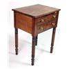 Image 2 : A FEDERAL INLAID MAHOGNAY AND CHERRYWOOD TWO-DRAWER WORK TABLE