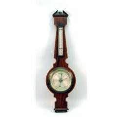 A MAHOGANY "ENGLISH MAKE" BAROMETER