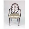 Image 1 : A GEORGE III-STYLE CARVED MAHOGANY ARMCHAIR