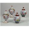 Image 1 : A PAIR OF CHINESE EXPORT PORCELAIN COVERED VASES