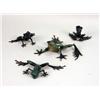 Image 1 : FOUR TIM COTTERILL BRONZE FROG SCULPTURES