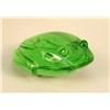 Image 2 : THREE VAL ST. LAMBERT EMERALD GLASS FROGS