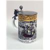 Image 3 : TWO PORCELAINS STEINS WITH PEWTER COVERS