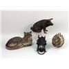 Image 1 : A GROUP OF CAST IRON AND BRASS DECORATIVE OBJECTS