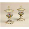 Image 1 : TWO FRENCH POLYCHROME AND PARCEL-GILT DECORATED PORCELAIN COVERED JARS