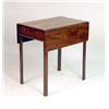 Image 1 : A GEORGE III MAHOGANY DROP LEAF SIDE TABLE