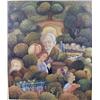 Image 8 : A FRAMED NAIVE OIL ON CANVAS