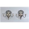 Image 1 : A PAIR OF ELABORATE SILVER ON COPPER THREE BRANCH CANDLE SCONCES