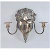 Image 2 : A PAIR OF ELABORATE SILVER ON COPPER THREE BRANCH CANDLE SCONCES