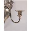 Image 4 : A PAIR OF ELABORATE SILVER ON COPPER THREE BRANCH CANDLE SCONCES
