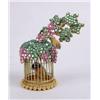 Image 2 : A PAIR OF FAUX JEWEL BIRDCAGE-FORM EAR CLIPS