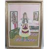 Image 2 : A FRAMED NAIVE PORTRAIT OIL ON CANVAS