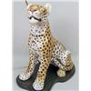 Image 2 : A LARGE PORCELAIN FIGURAL OF A SEATED LEOPARD