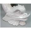 Image 2 : A WHITE PORCELAIN DOLPHIN GROTESQUE PLANT STAND