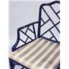 Image 3 : A PAIR OF GEORGE III-STYLE EBONIZED FAUX BAMBOO COCKPEN ARMCHAIRS