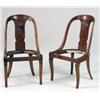 Image 2 : A PAIR OF REGENCY CARVED MAHOGANY SIDE CHAIRS
