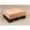 Image 2 : TWO VICTORIAN CARVED ROSEWOOD AND VELVET UPHOLSTERED FOOTSTOOLS