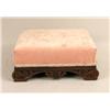 Image 3 : TWO VICTORIAN CARVED ROSEWOOD AND VELVET UPHOLSTERED FOOTSTOOLS