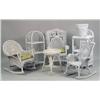 Image 1 : A GROUP OF WHITE-PAINTED WICKER CHILDREN`S FURNITURE