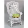 Image 3 : A GROUP OF WHITE-PAINTED WICKER CHILDREN`S FURNITURE