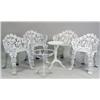 Image 1 : A SET OF WHITE-PAINTED CAST IRON GARDEN FURNITURE