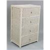 Image 3 : AN ASSEMBLED GROUP OF IVORY-PAINTED WICKER GIRL`S BEDROOM FURNITURE