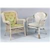 Image 4 : AN ASSEMBLED GROUP OF IVORY-PAINTED WICKER GIRL`S BEDROOM FURNITURE