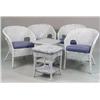 Image 2 : A LARGE GROUP OF WHITE-PAINTED WICKER FURNITURE