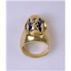 Image 5 : A TIFFANY SIGNED I8K YELLOW GOLD AND ENAMEL "POISON" RING DEPICTING THE EGYPTIAN HAWK-HEAD GOD HORUS
