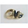 Image 7 : A TIFFANY SIGNED I8K YELLOW GOLD AND ENAMEL "POISON" RING DEPICTING THE EGYPTIAN HAWK-HEAD GOD HORUS