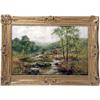 Image 1 : AN OIL ON CANVAS OF A RIVER SCENE