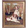 Image 1 : AN OIL ON CANVAS OF BRITTANY SPANIELS