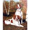 Image 2 : AN OIL ON CANVAS OF BRITTANY SPANIELS