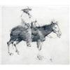 Image 2 : A PENCIL SKETCH OF A MOUNTED COWBOY